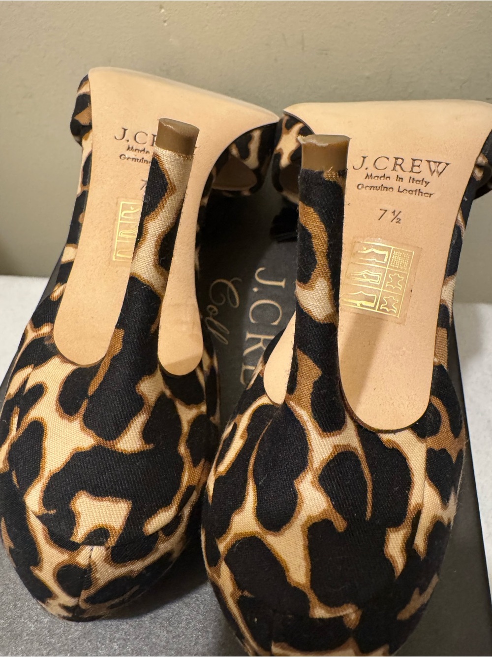 J.Crew Collection Elsie Sequin Leopard d'Orsay Pumps - Size 7.5 (Like New!) - Picture 6 of 14